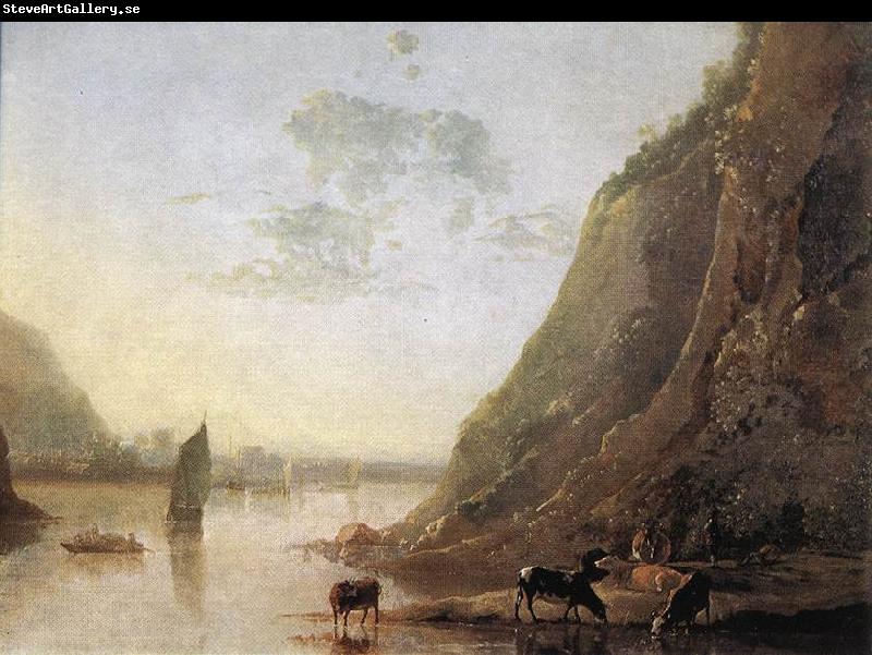 CUYP, Aelbert River-bank with Cows sd